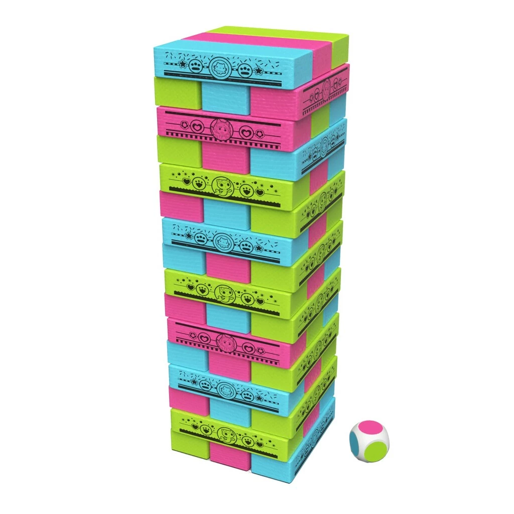 SPIN MASTER Gabby's Dollhouse Jumbling Tower Blokkentoren Spel Met 48 Houten Blokjes 4 SPIN MASTER Gabby's Dollhouse Jumbling Tower Blokkentoren Spel Met 48 Houten Blokjes - Afbeelding 2