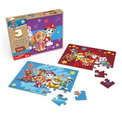 Paw Patrol 3in1 Houten Puzzel In Doosje 3×24 Stukjes