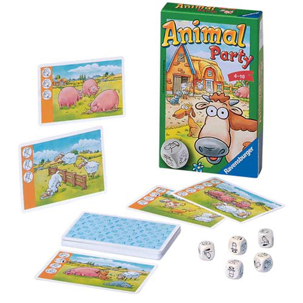 Ravensburger Animal Party Pocketspel 3 Ravensburger Animal Party Pocketspel
