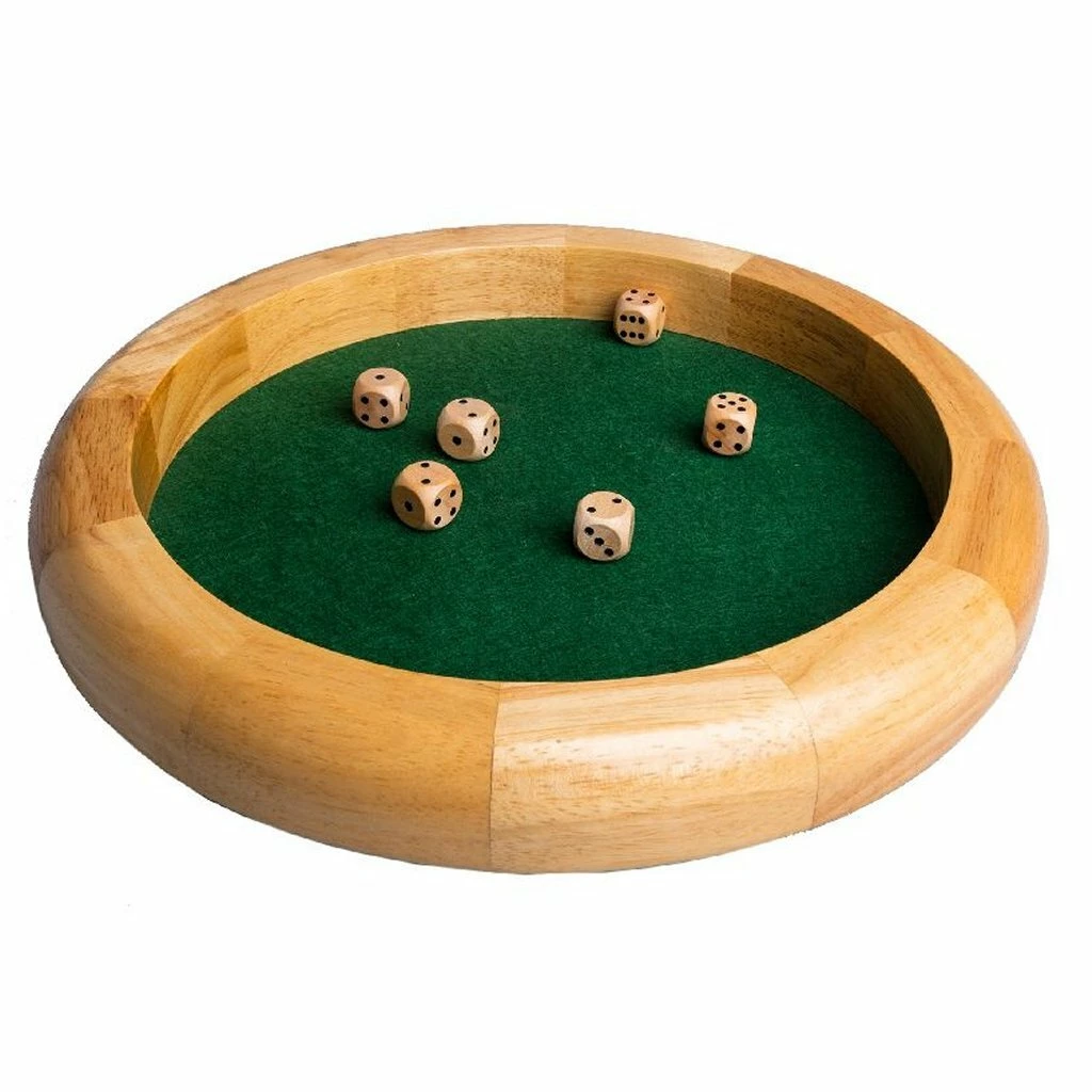 Clown Games Houten Dobbelbak + Dobbelstenen 4 Clown Games Houten Dobbelbak + Dobbelstenen - Afbeelding 2
