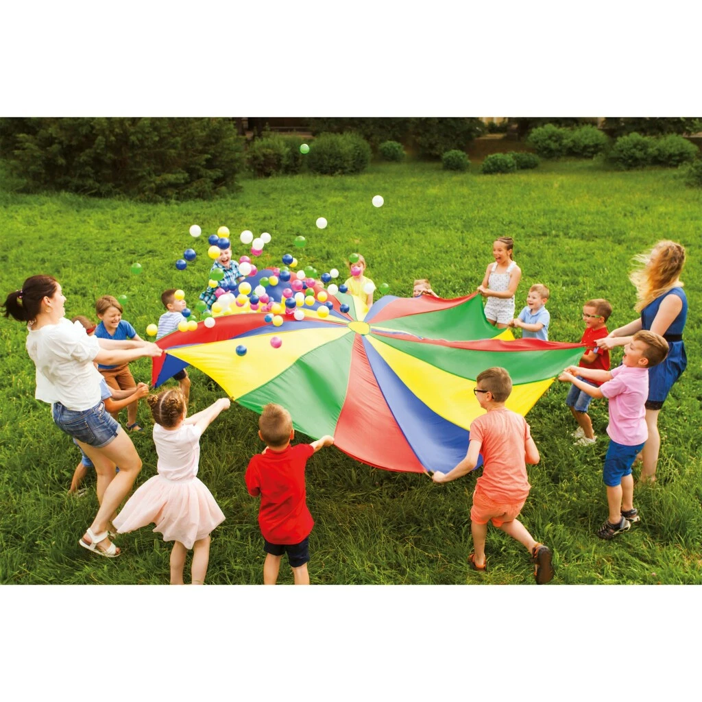 Outdoor Play Parachutedoek Met Ballen 6 Outdoor Play Parachutedoek Met Ballen - Afbeelding 4